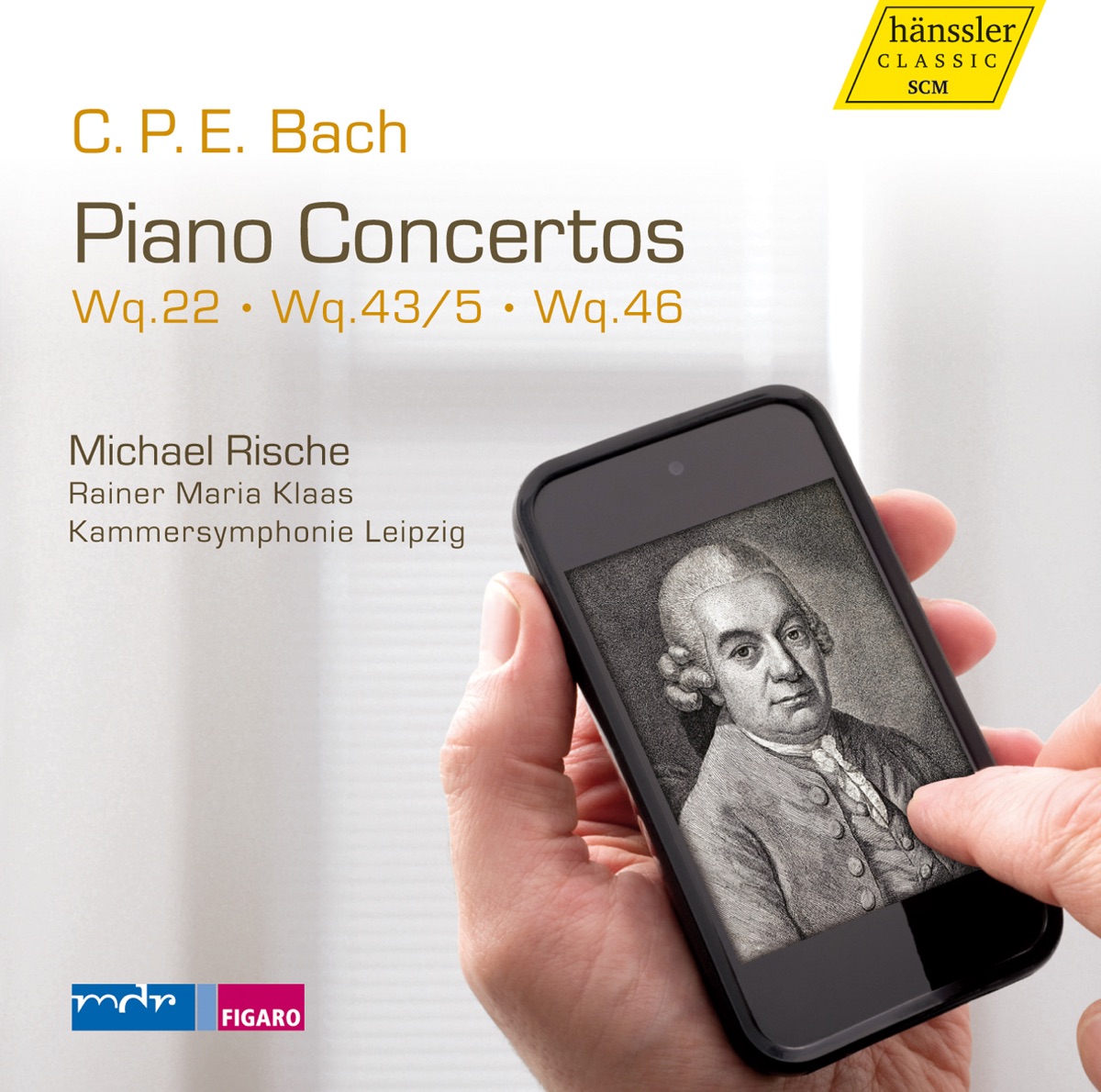 C.P.E. Bach: Piano Concertos by Michael Rische, Rainer Maria Klaas & Leipzig Chamber Orchestra album cover