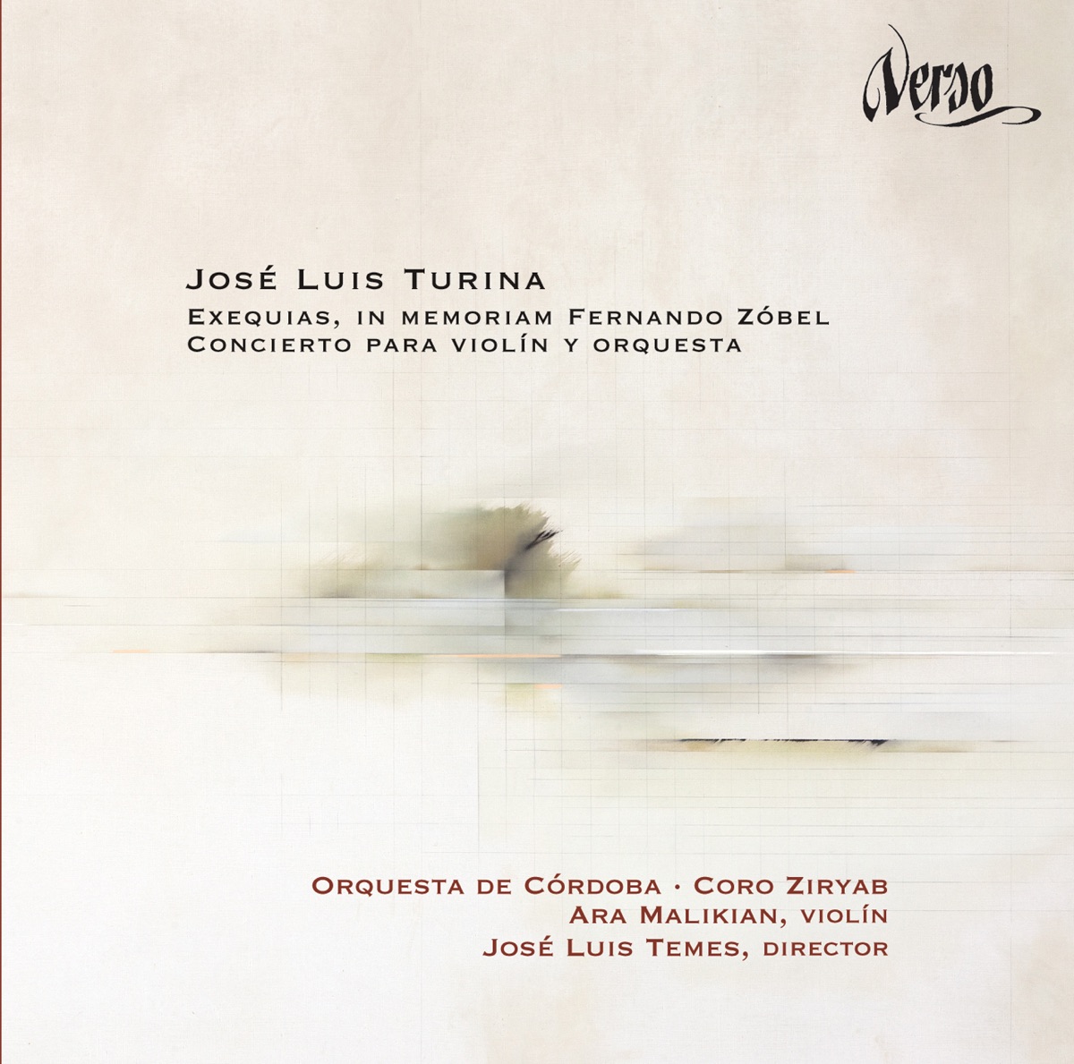 José Luis Turina: Exequias, in Memoriam Fernando Zóbel & Concierto para Violin y Orquesta by Orquesta de Cordoba, Jose Luis Temes & Ara Malikian album cover