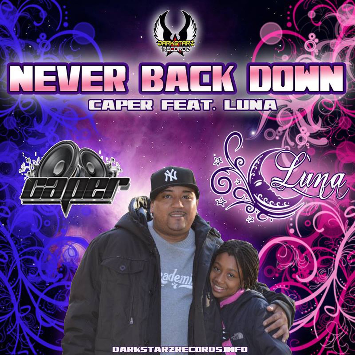 Never Back Down (feat. Luna) - Single by Caper album cover