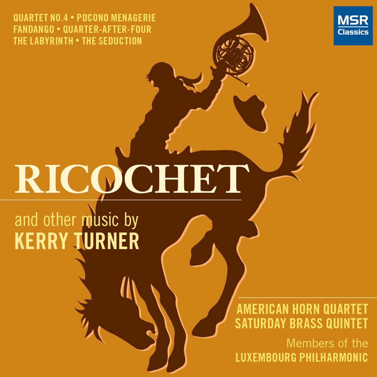 Ricochet and Other Music by Kerry Turner by American Horn Quartet album cover