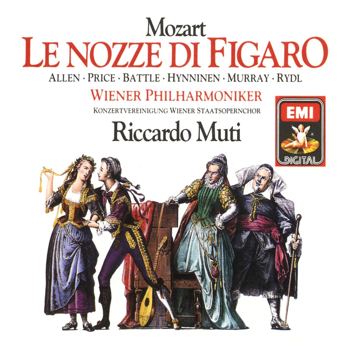 Mozart: Le nozze di Figaro by Jorma Hynninen, Sir Thomas Allen, Kurt Rydl, Riccardo Muti, Ann Murray, Vienna Philharmonic, Kathleen Battle & Dame Margaret Price album cover
