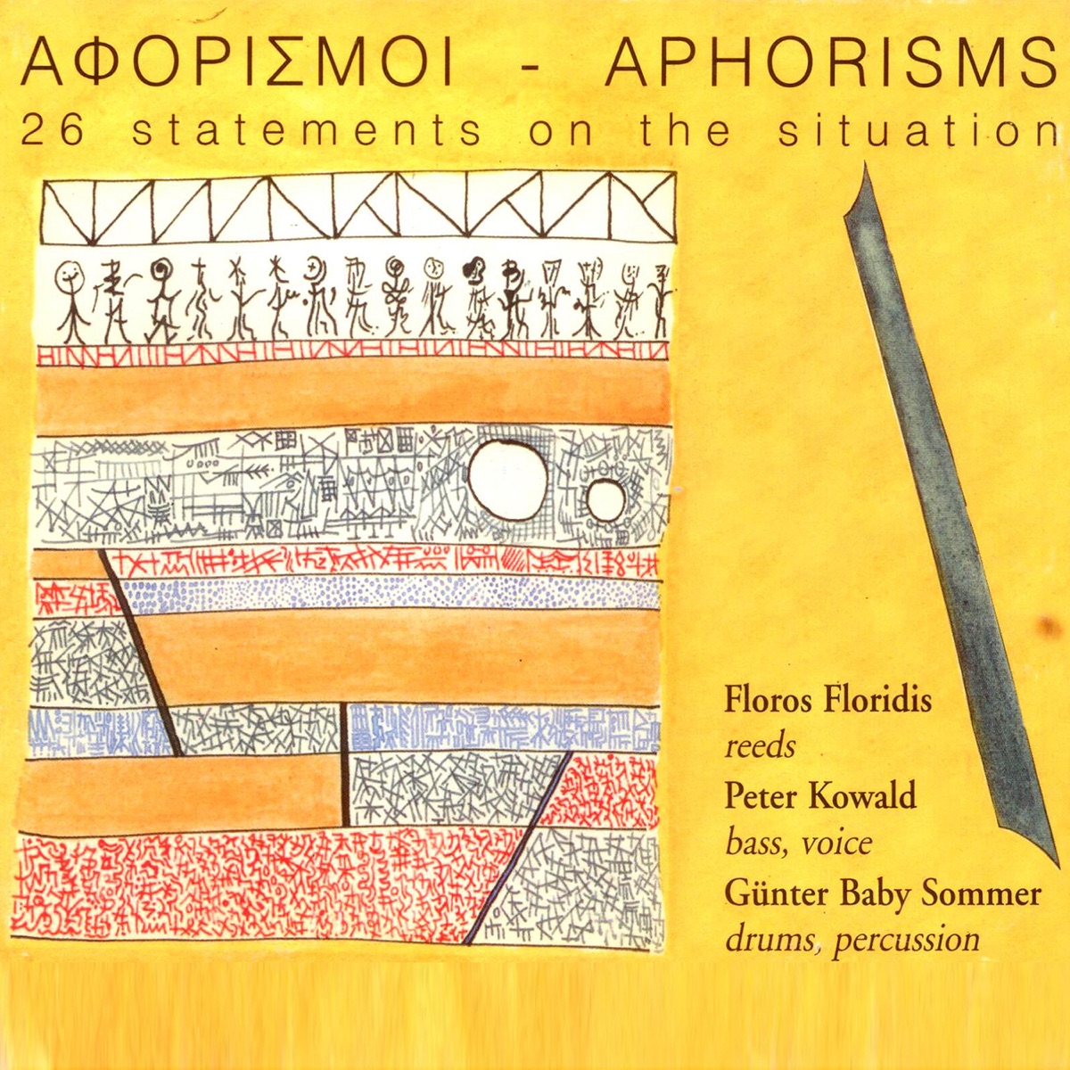 Aphorisms (26 Statements on the Situation) by Floros Floridis, Peter Kowald & Gunter "Baby" Sommer album cover