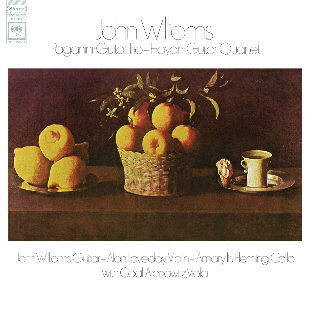 Haydn: Guitar Quartet - Paganini: Guitar Trio by John Williams, Alan Loveday, Cecil Aronowitz & Amaryllis Fleming album cover