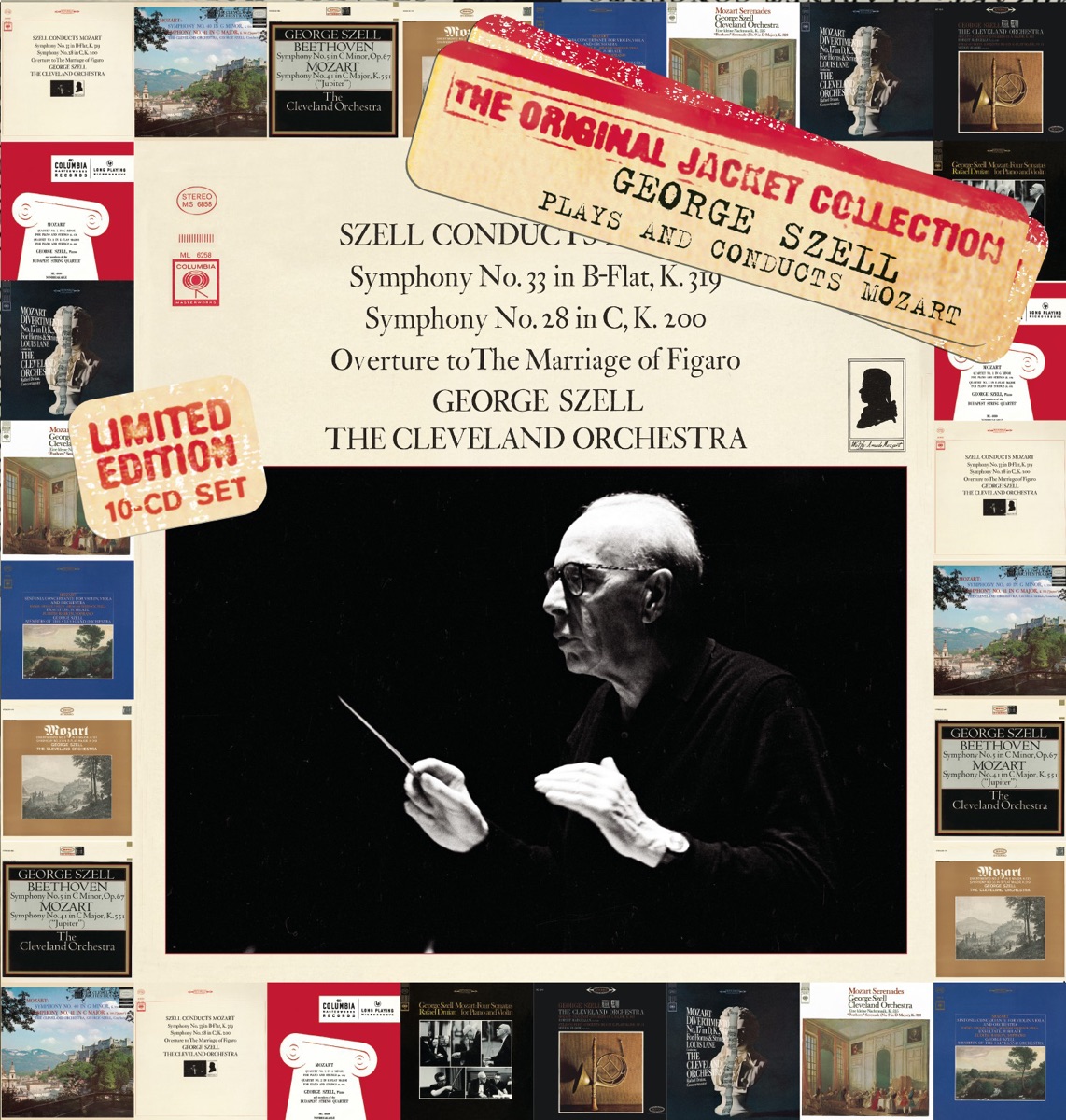 George Szell Plays and Conducts Mozart (Original Jacket Collection) by George Szell, The Cleveland Orchestra, Abraham Skernick, Louis Lane, Rafael Druian, Leon Fleisher, Budapest String Quartet, Bernard Adelstein, Boris Kroyt, Erich Leinsdorf, Ernani Angelucci, George Goslee, Jon M. Samuels, Joseph Roisman, Judith Raskin, Marc Lifschey, Martin Morris, Maurice Sharp, Mischa Schneider, Myron Bloom, Robert Marcellus, Robert Shaw, Roy Waas & Cleveland Orchestra Chorus album cover