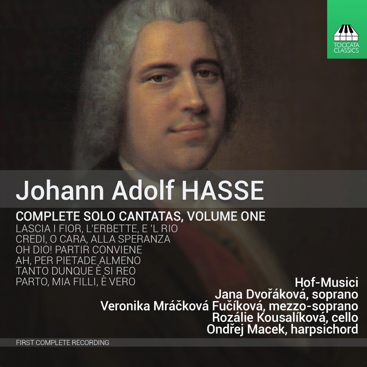 Hasse: Complete Solo Cantatas, Vol. 1 by Hofmusici album cover