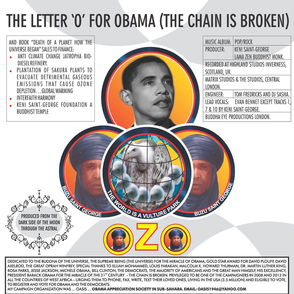 The Letter ' O' for Obama (The Chain Is Broken) by Ozo album cover