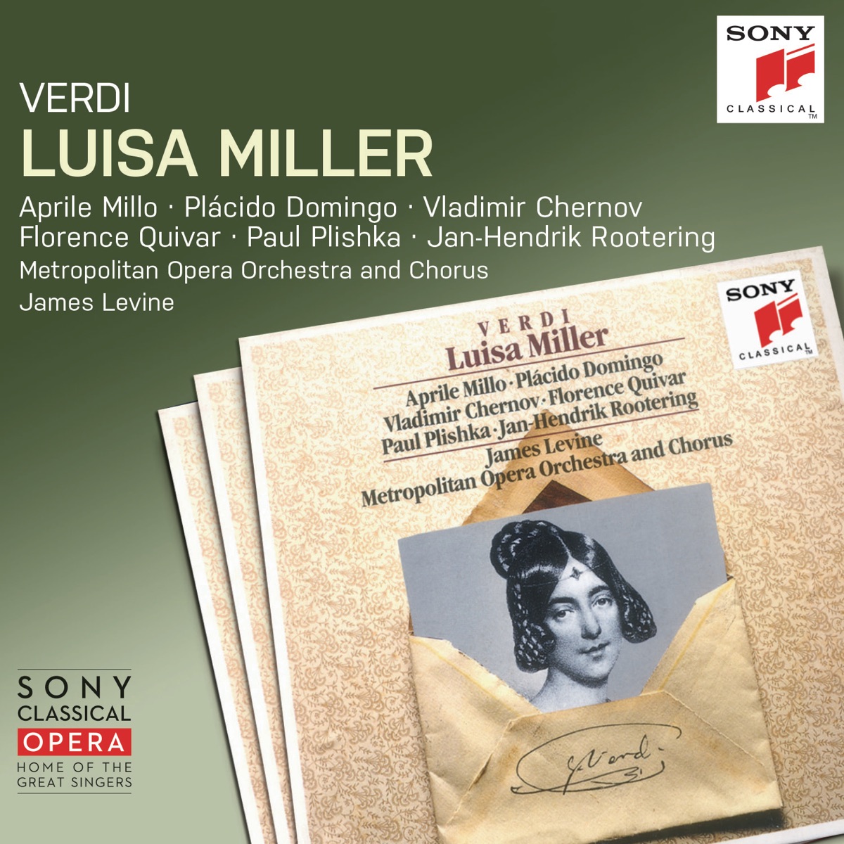 Verdi: Luisa Miller by James Levine, Aprile Millo, The Metropolitan Opera Orchestra & Plácido Domingo album cover