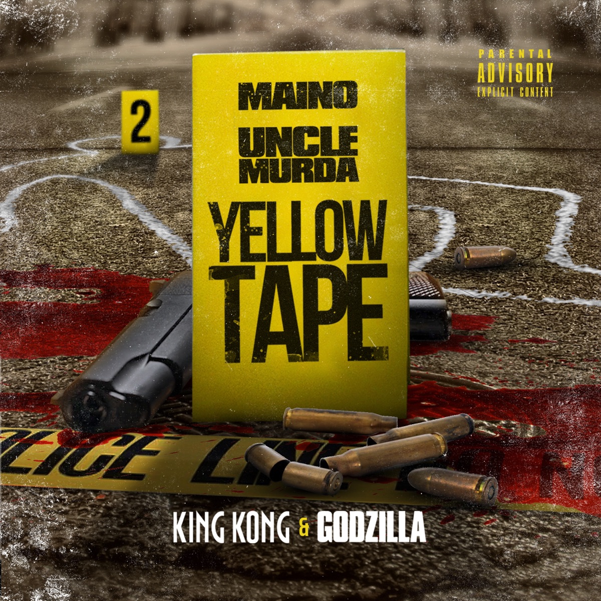 Yellow Tape: King Kong & Godzilla by Maino & Uncle Murda album cover