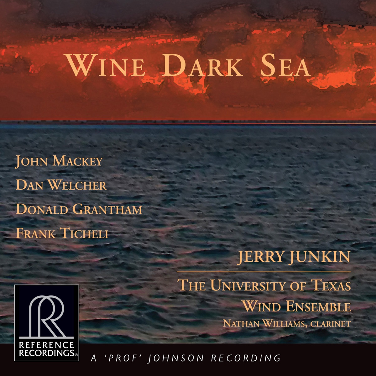 Wine-Dark Sea by Nathan Williams, University of Texas Wind Ensemble & Jerry Junkin album cover