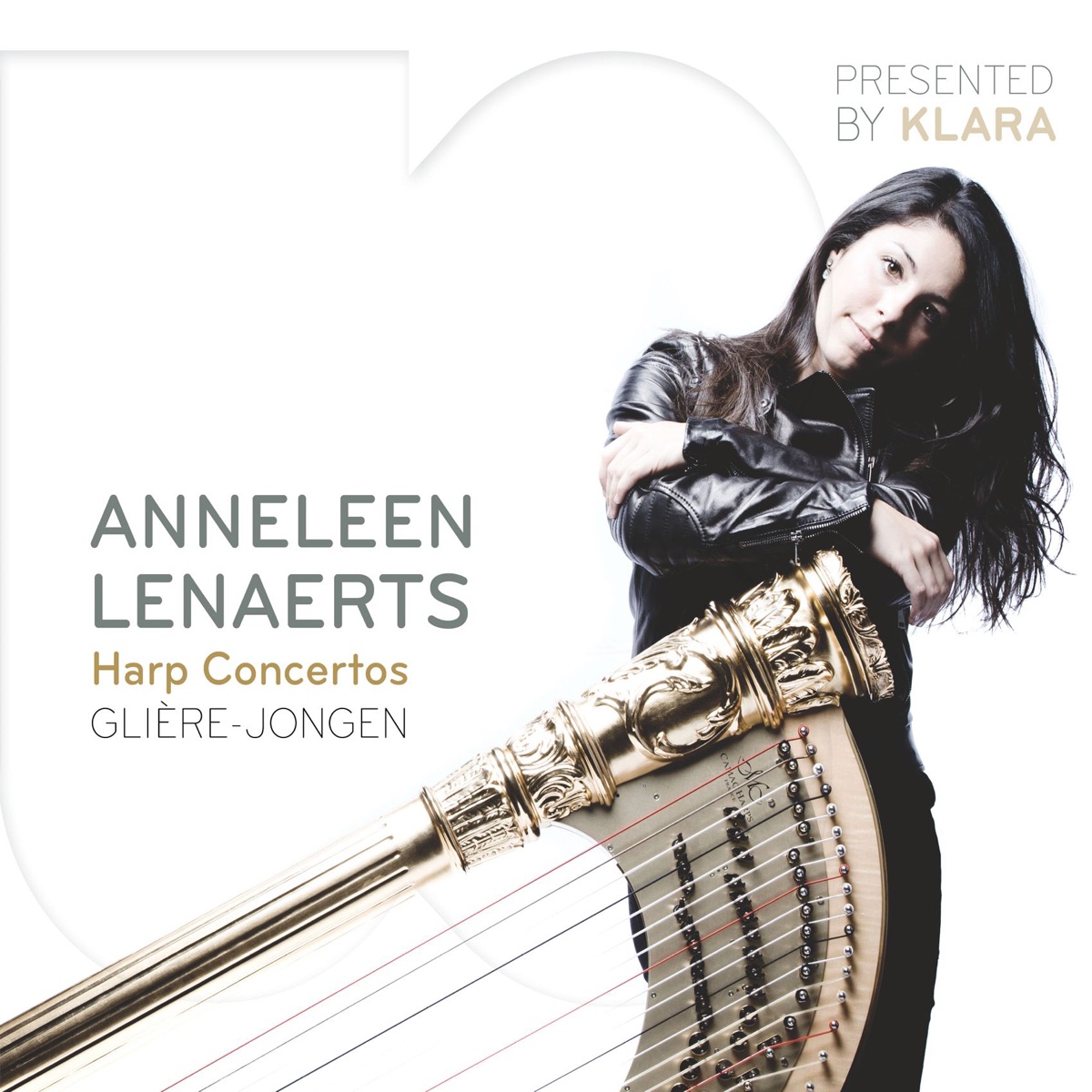 Gliere: Harp Concertos by Anneleen Lenaerts, Brussels Philharmonic & Michel Tabachnik album cover