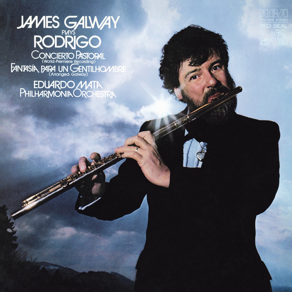 Rodrigo: Concierto Pastoral & Fantasía para un gentilhombre by James Galway, Eduardo Mata & Philharmonia Orchestra album cover