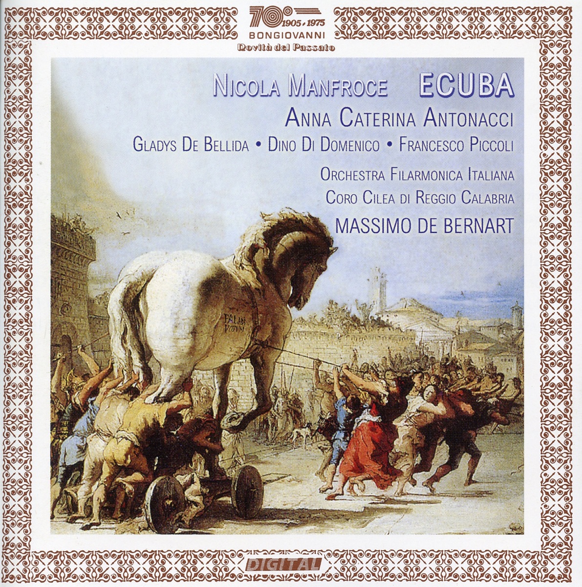 Manforce: Ecuba by Gladys De Bellida, Dino Di Domenico, Silvia Piccollo, Francesco Piccoli, Ezio Pirovano, Coro Francesco Cilea di Reggio Calabria, Orchestra Filarmonica Italiana & Massimo De Bernart album cover
