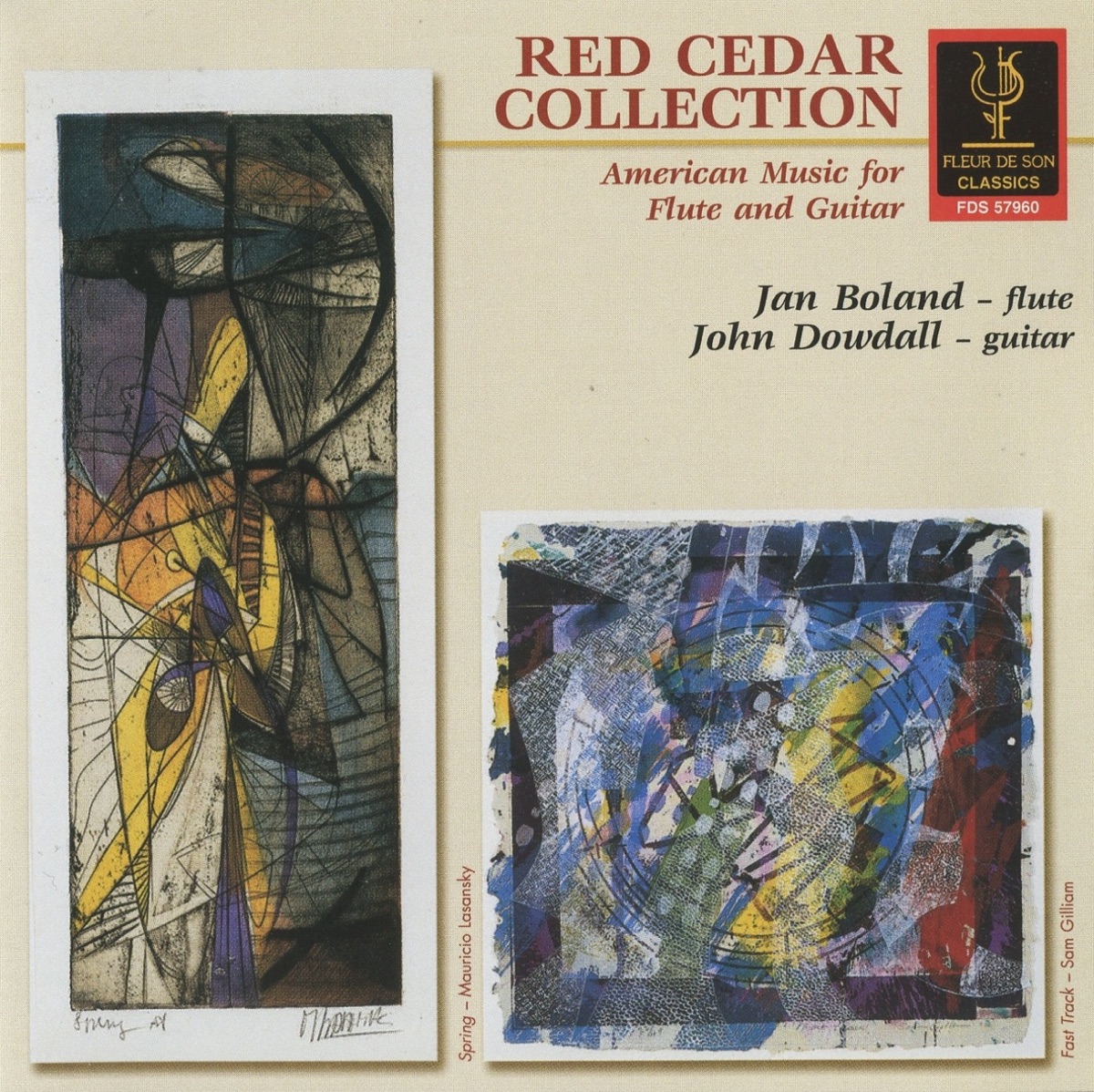 American Music for Flute & Guitar by Jan Boland & John Dowdall album cover