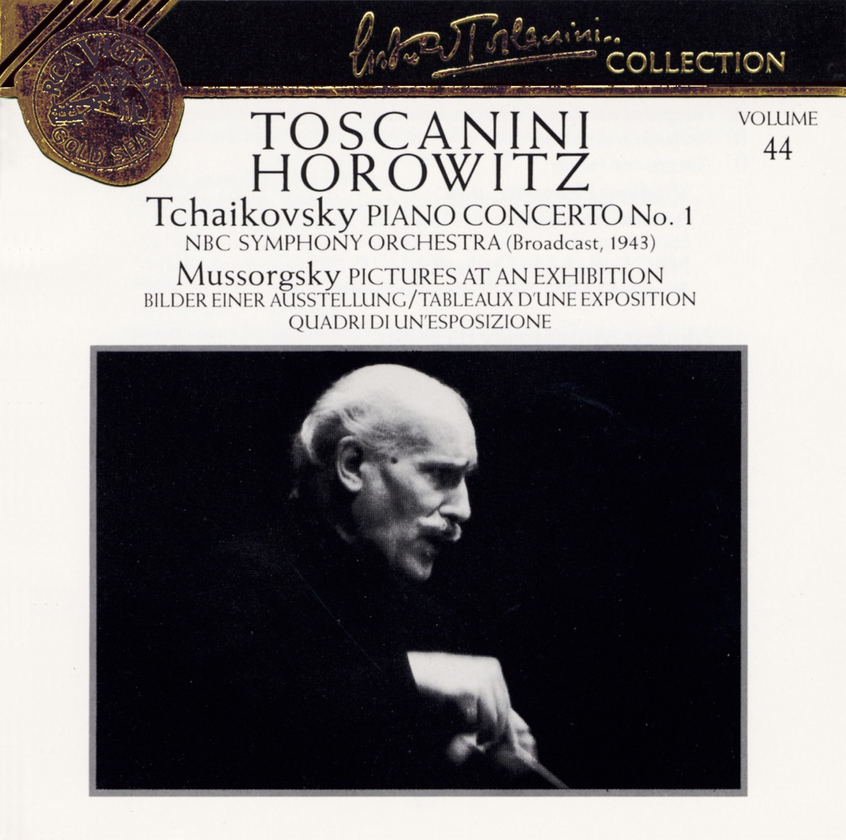Tchaikovsky: Piano Concerto No. 1 - Mussorgsky: Pictures At an Exhibition by Vladimir Horowitz, NBC Symphony Orchestra & Arturo Toscanini album cover
