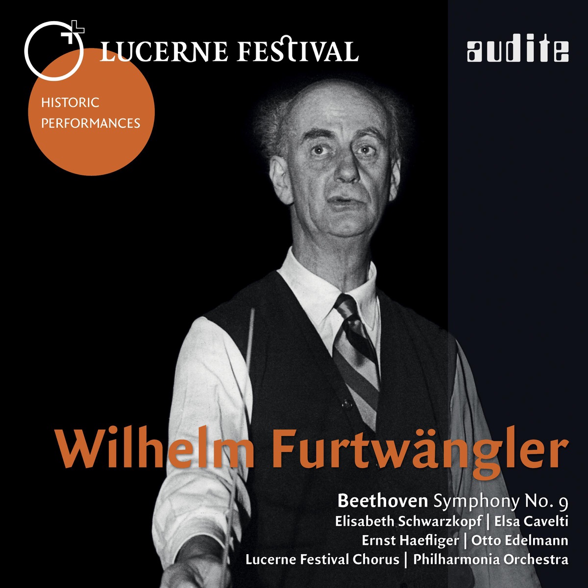 Beethoven: Symphony No. 9 (Lucerne Festival Historic Performances) by Elisabeth Schwarzkopf, Elisa Cavelti, Ernst Haefliger, Otto Edelmann, Luzerner Festwochenchor, Philharmonia Orchestra & Wilhelm Furtwängler album cover