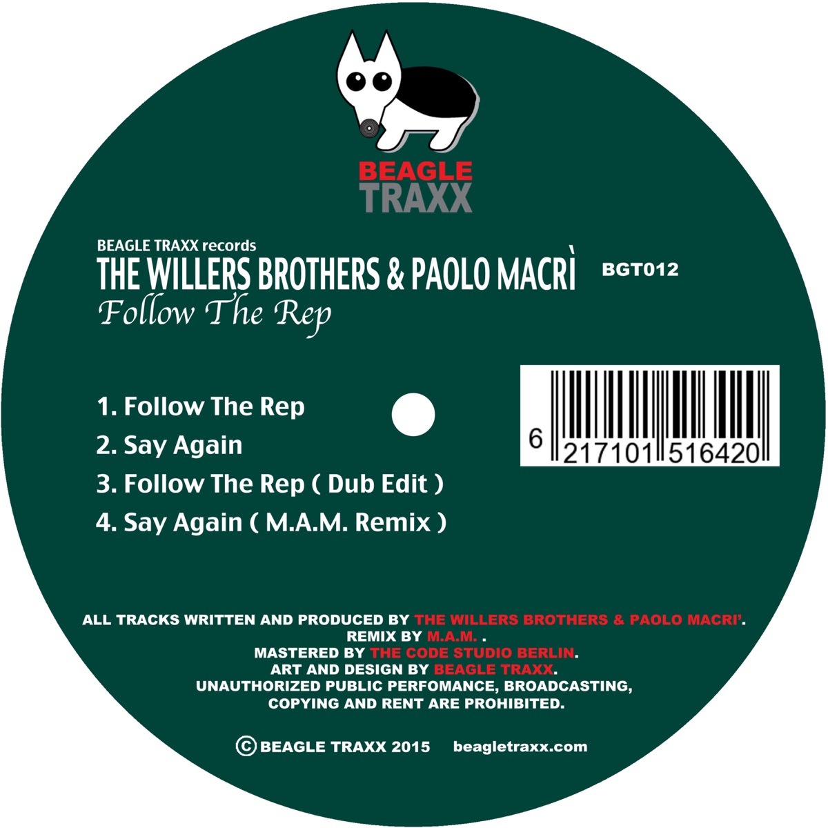 Follow the Rep - EP by The Willers Brothers & Paolo Macrì album cover