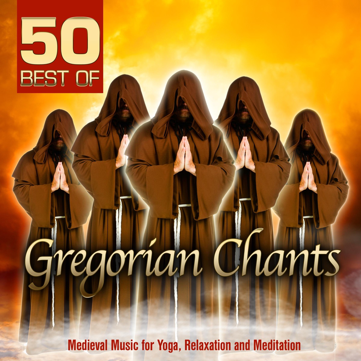 50 Best of Gregorian Chants (Medieval Music for Yoga, Relaxation and Meditation) by Choir of The Vienna Hofburgkapelle, Josef Schabasser, Benedictine Monks of the Wandrille de Fontenelle Monastry & Dom Lucien David album cover