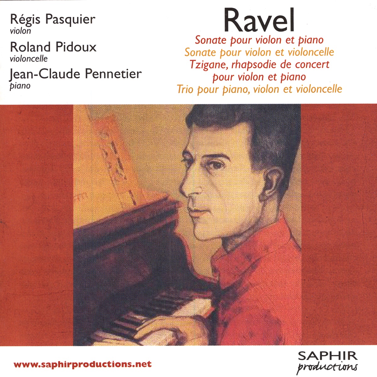 Maurice Ravel by Régis Pasquier, Roland Pidoux & Jean-Claude Pennetier album cover