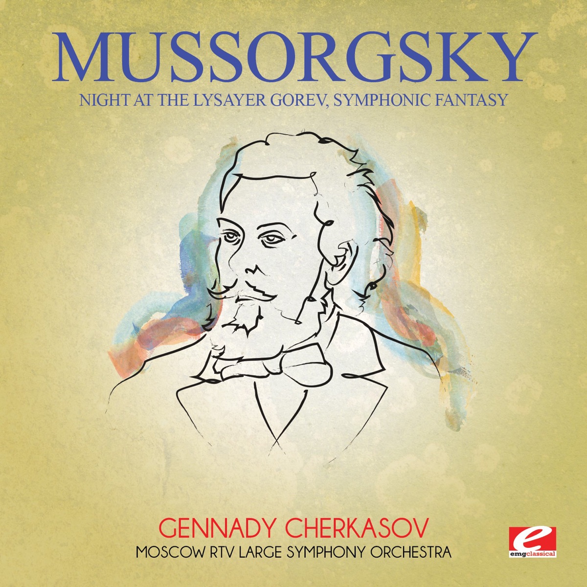 Mussorgsky: Night at the Lysayer Gorev, Symphonic Fantasy (Remastered) - EP by Moscow RTV Large Symphony Orchestra & Gennady Cherkasov album cover