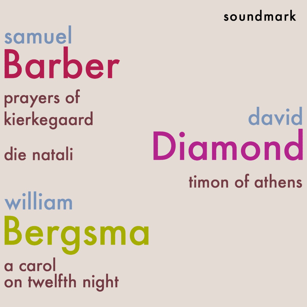 Samuel Barber, David Diamond and William Bergsma Premiere Recordings by Robert Whitney, Jorge Mester & The Louisville Orchestra album cover