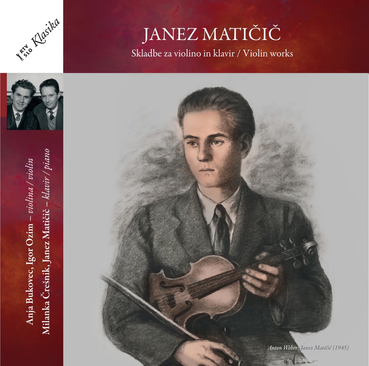 Skladbe za violino in klavir / Violin works by Janez Maticic, Anja Bukovec, Milanka Cresnik & Igor Ozim album cover