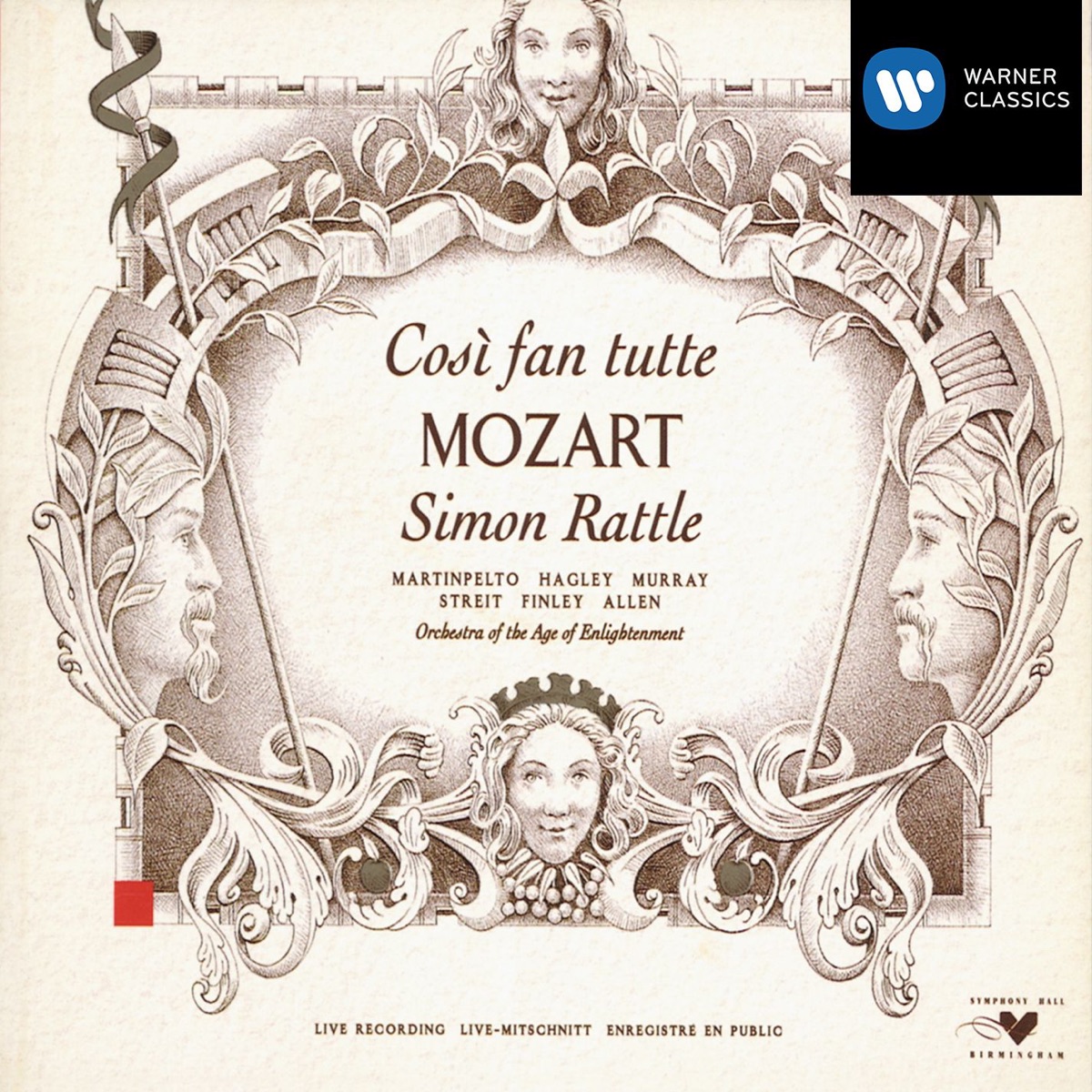 Mozart: Così fan tutte by Alison Hagley, Ann Murray, Choir of the Age of Enlightenment, Hillevi Martinpelto, Kurt Streit, Orchestra of the Age of Enlightenment, Simon Woods & Sir Simon Rattle album cover
