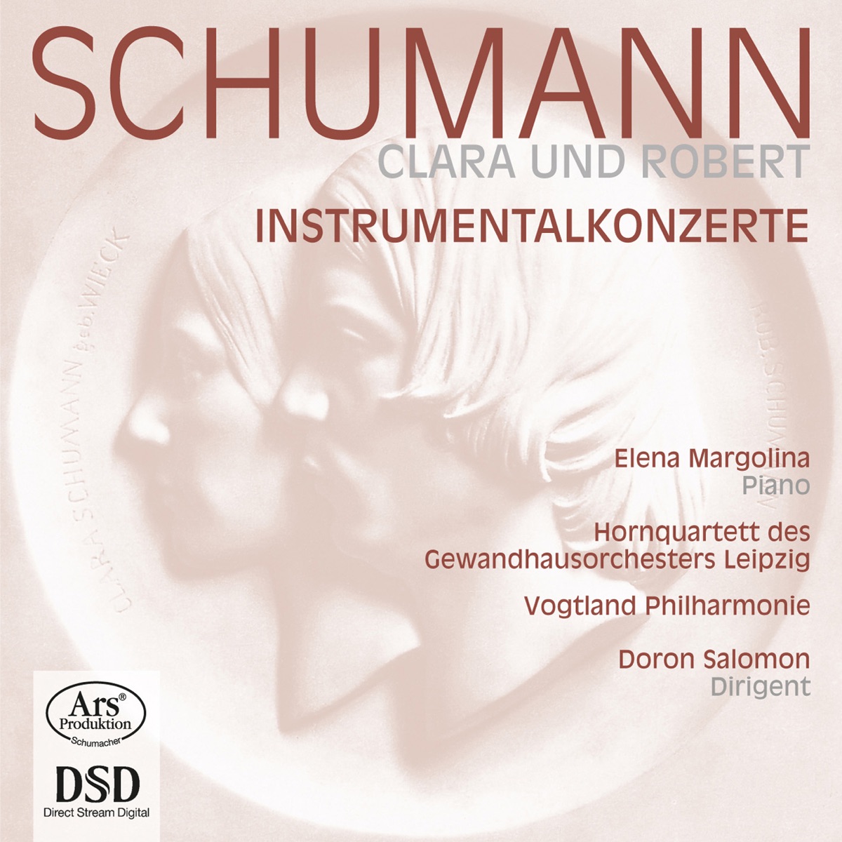 C. Schumann & R. Schumann: Instrumentalkonzerte by Elena Margolina, Gewandhausorchester, Vogtland Philharmonic Orchestra Greiz-Reichenbach & Doron Salomon album cover