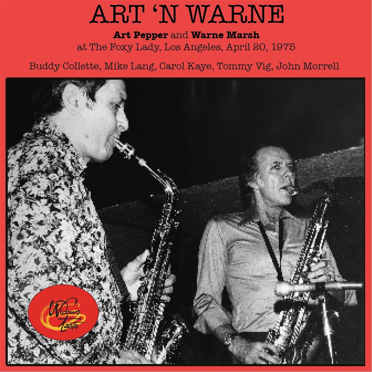 Art 'N Warne (Live) by Art Pepper & Warne Marsh album cover