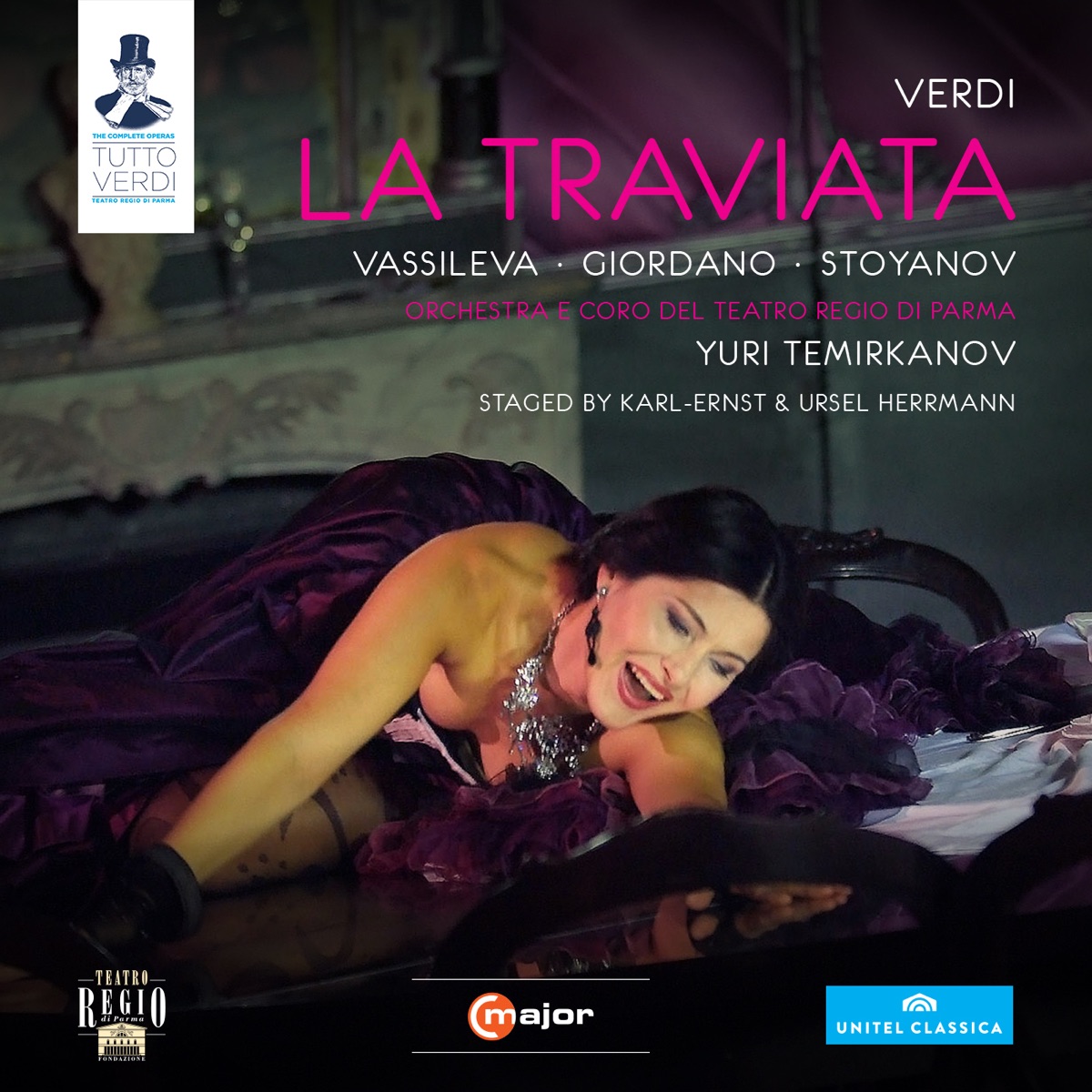 Verdi: La Traviata by Svetla Vassileva, Massimo Giordano, Vladimir Stoyanov, Parma Teatro Regio Orchestra & Yuri Temirkanov album cover