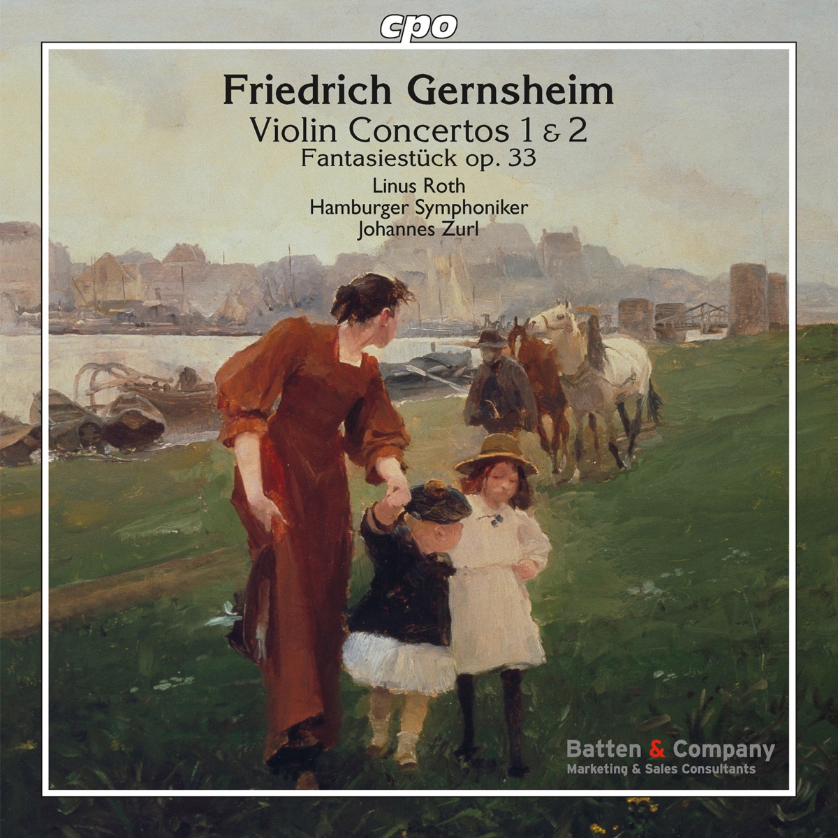 Gernsheim: Violin Concertos Nos. 1, 2 & Fantasiestück in D Major, Op. 33 by Linus Roth, Hamburg Symphony & Johannes Zurl album cover