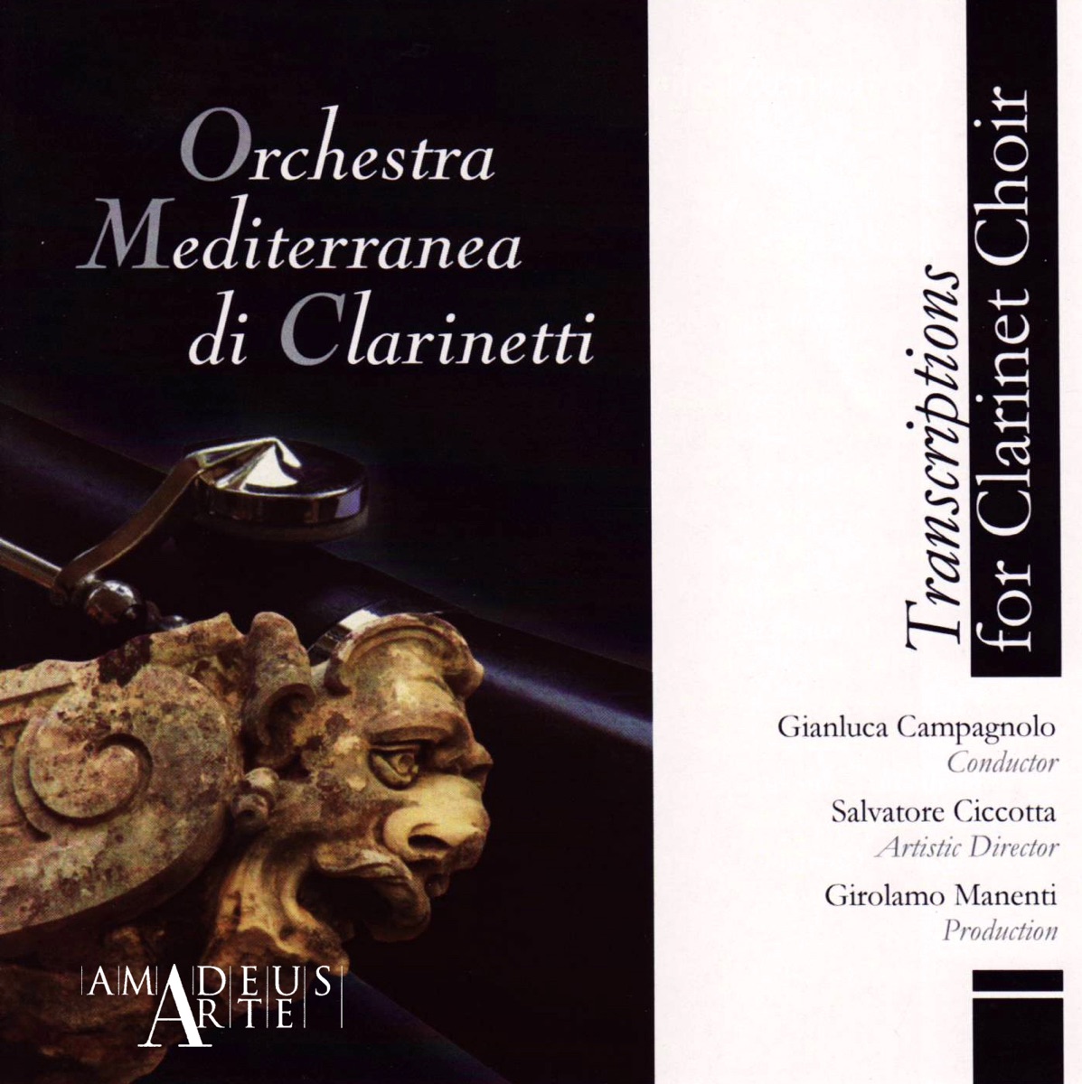 Transcriptios for Clarinet Choir (with Orchestra Mediterranea di Clarinetti) by Gianluca Campagnolo album cover