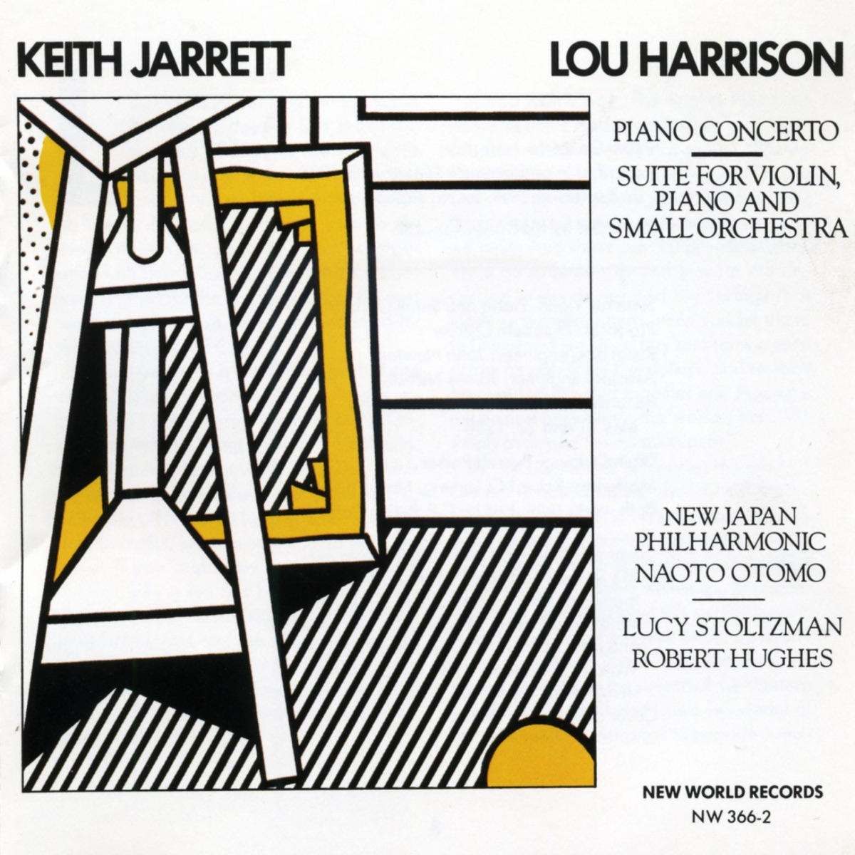 Lou Harrison: Piano Concerto/Suite for Violin, Piano and Small Orchestra by Lucy Stoltzman, New Japan Philharmonic & Keith Jarrett album cover