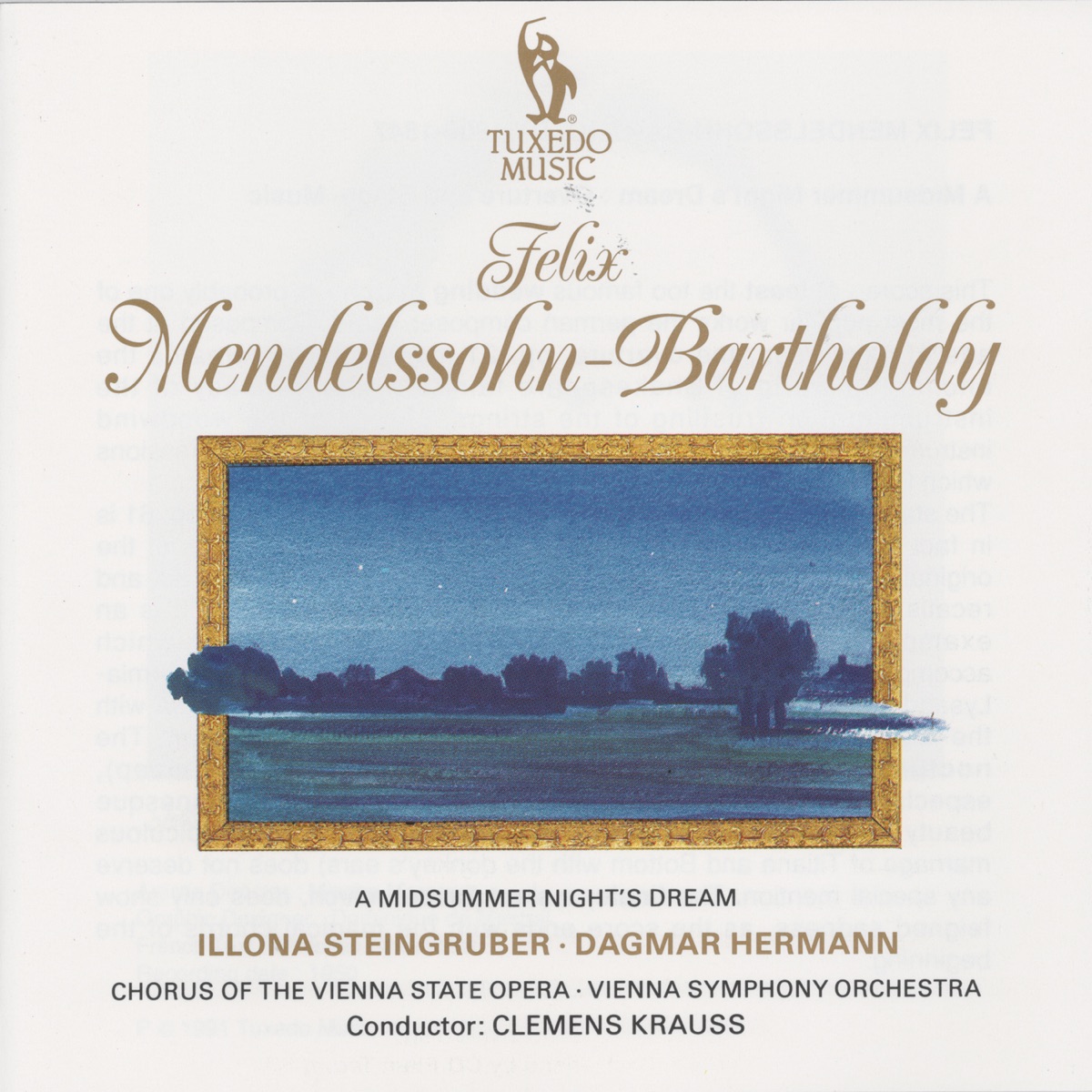Mendelssohn: A Midsummer Night's Dream, Op. 61 by Vienna Philharmonic, Clemens Krauss & Dagmar Hermann album cover