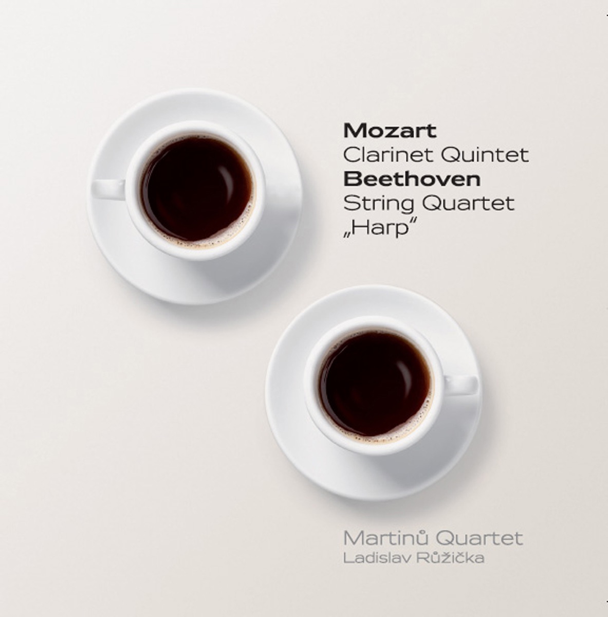 Mozart: Clarinet Quintet - Beethoven: String Quartet, "Harp" by Martinů Quartet album cover