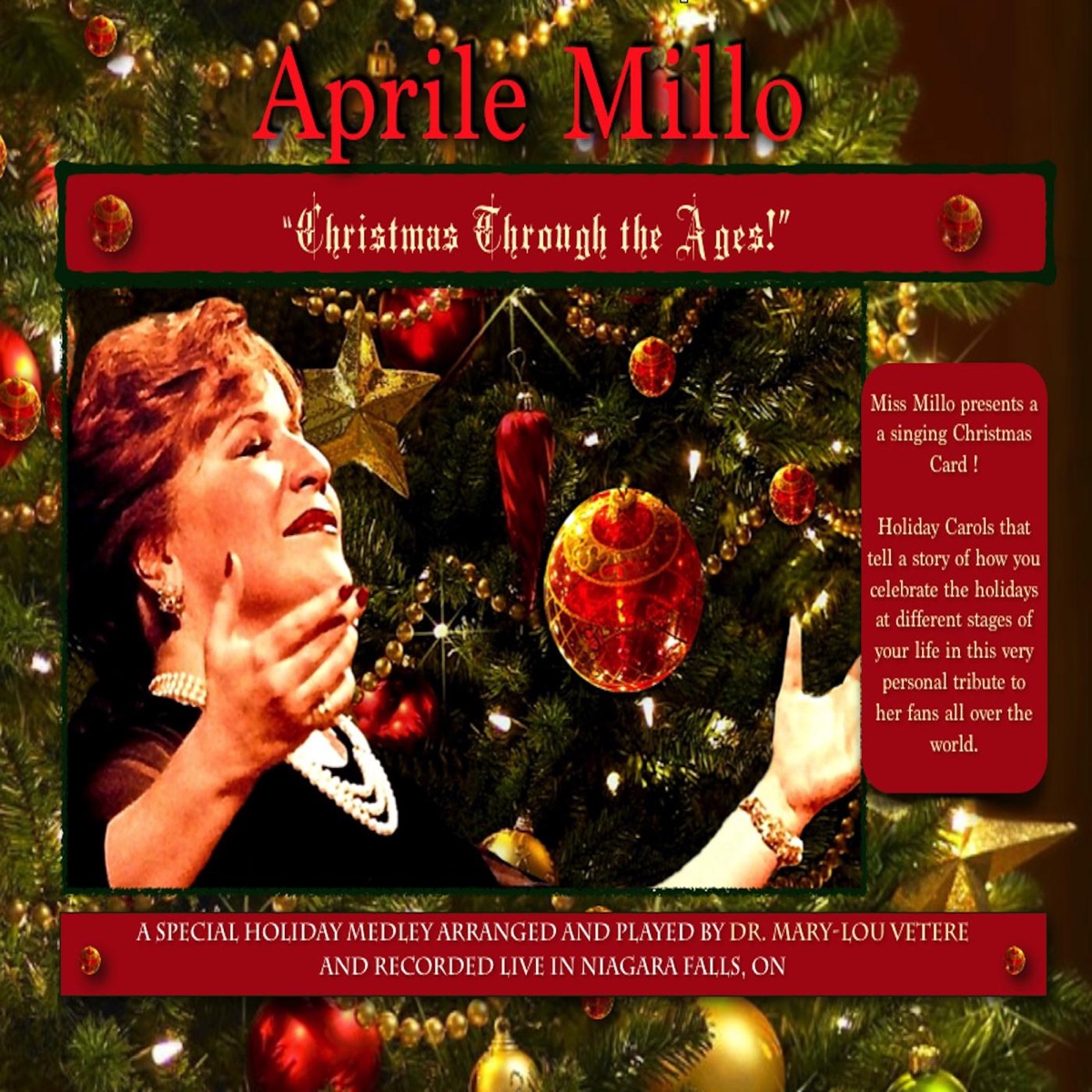 Christmas Through the Ages! (Live) [feat. Mary-Lou Vetere] - EP by Aprile Millo album cover
