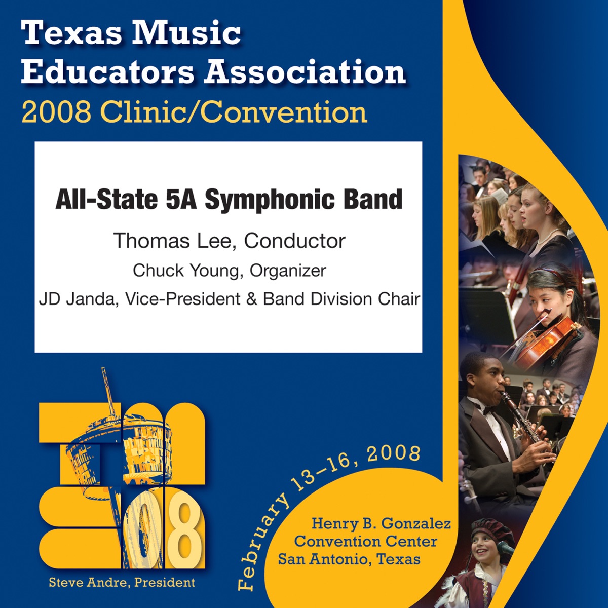 2008 Texas Music Educators Association (TMEA): All-State 5A Symphonic Band by Texas All-State 5A Symphonic Band album cover