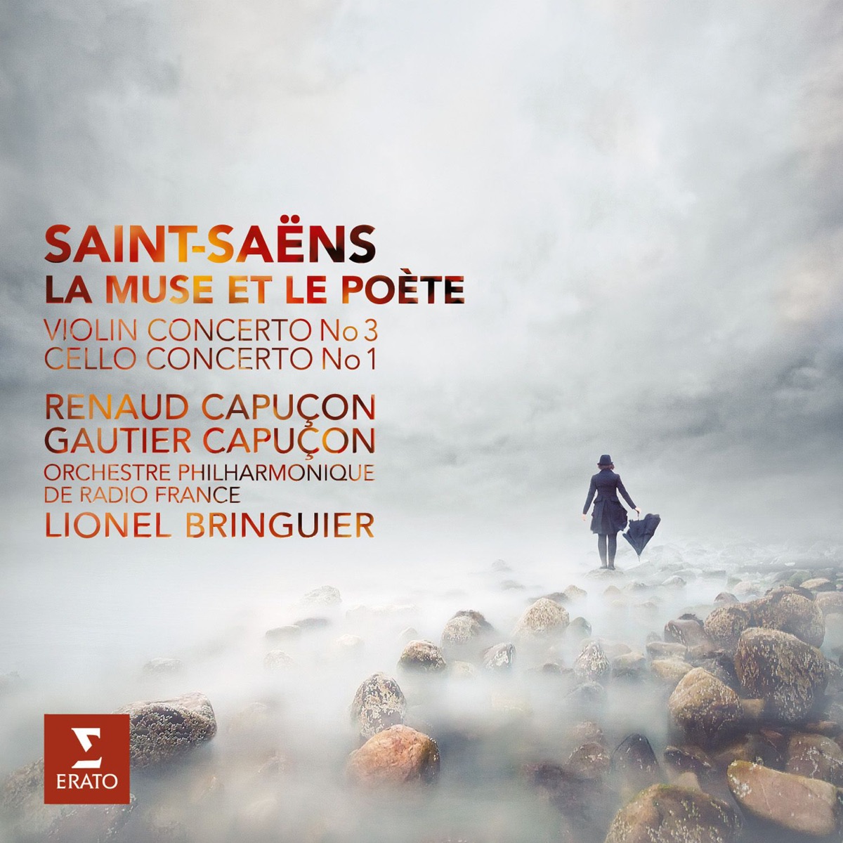 Saint-Saëns: La Muse et le Poète by Gautier Capuçon, Lionel Bringuier, Orchestre Philharmonique de Radio France & Renaud Capuçon album cover