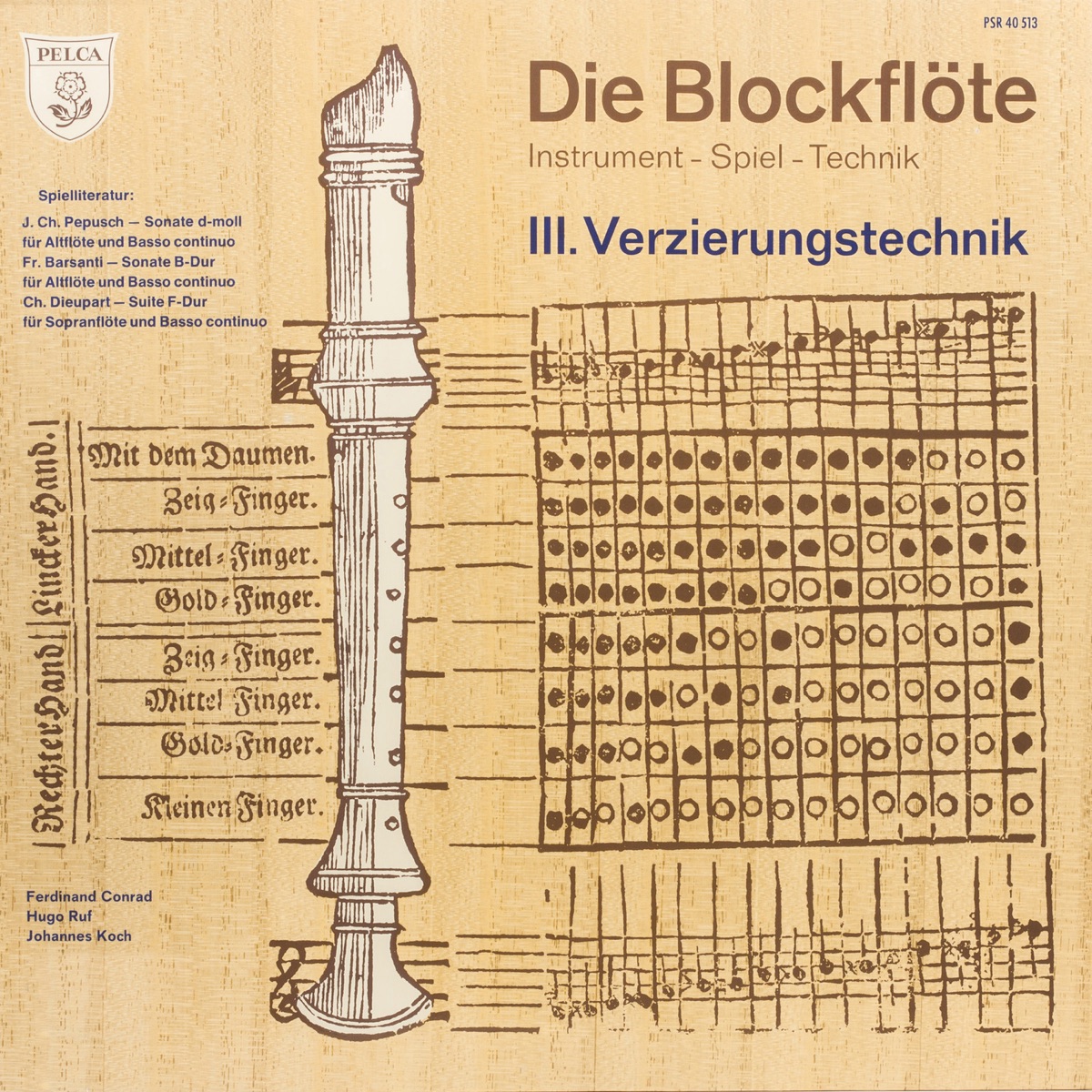 Die Blockflöte: Instrument, Spiel, Technik - Verzierungstechnik by Ferdinand Conrad, Johannes Koch & Hugo Ruf album cover