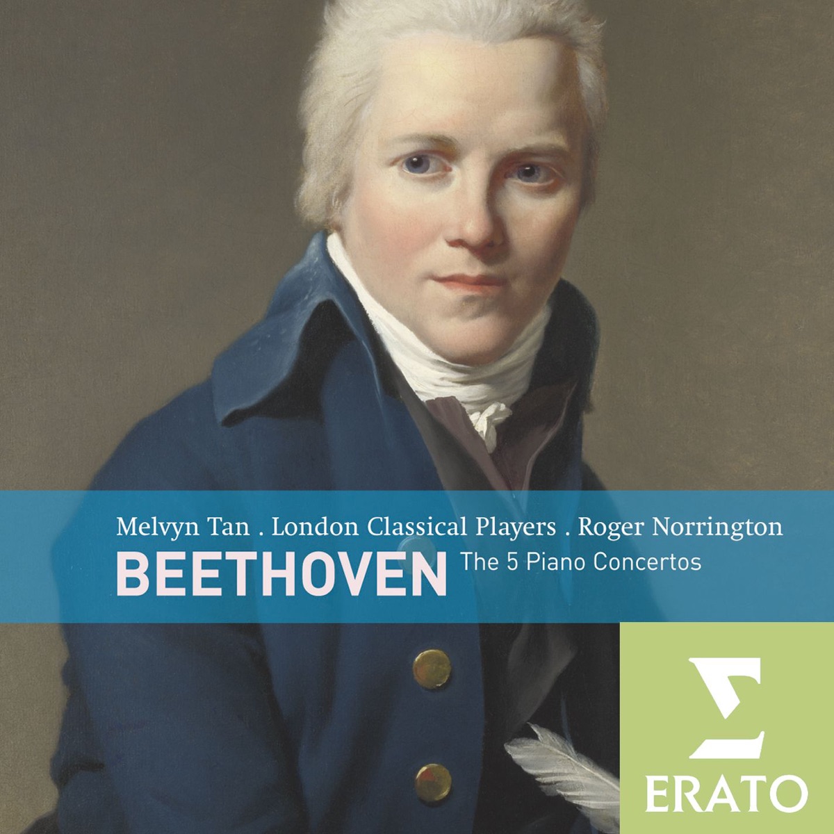 Beethoven: The 5 Piano Concertos by Sir Roger Norrington, Melvyn Tan & London Classical Players album cover