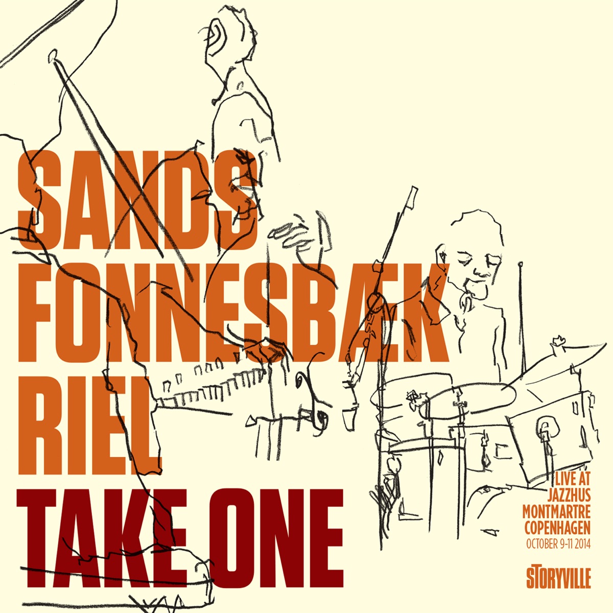 Take One - Live at Montmartre by Christian Sands, Thomas Fonnesbæk & Alex Riel album cover