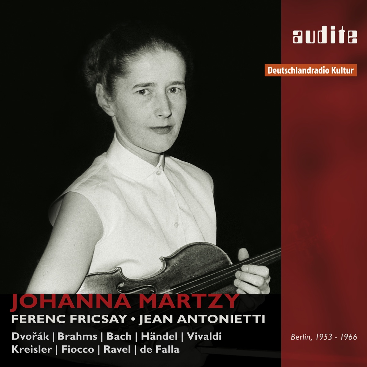 Portrait Johanna Martzy by Johanna Martzy, Jean Antonietti, RIAS Symphonie-Orchester & Ferenc Fricsay album cover