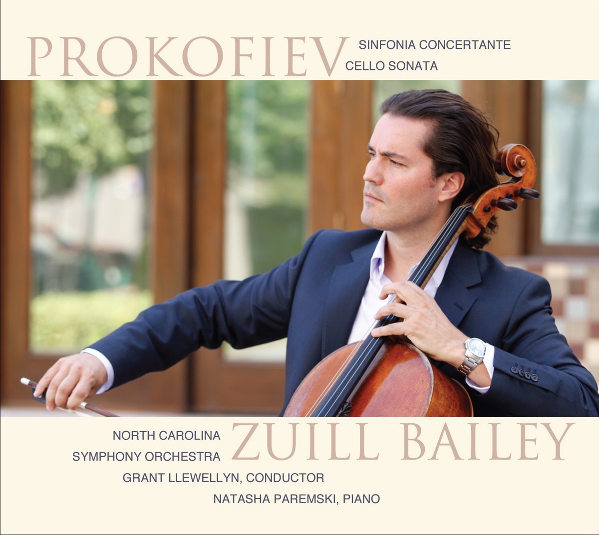 Prokofiev: Sinfonia concertante & Cello Sonata by Zuill Bailey, Natasha Paremski, Grant Llewellyn & North Carolina Symphony Orchestra album cover