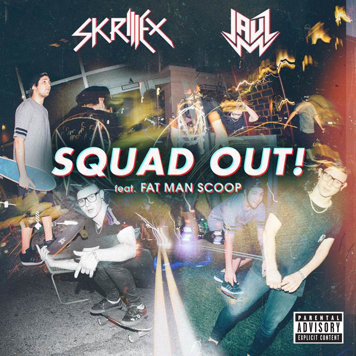 SQUAD OUT! (feat. Fatman Scoop) - Single by Skrillex & Jauz album cover