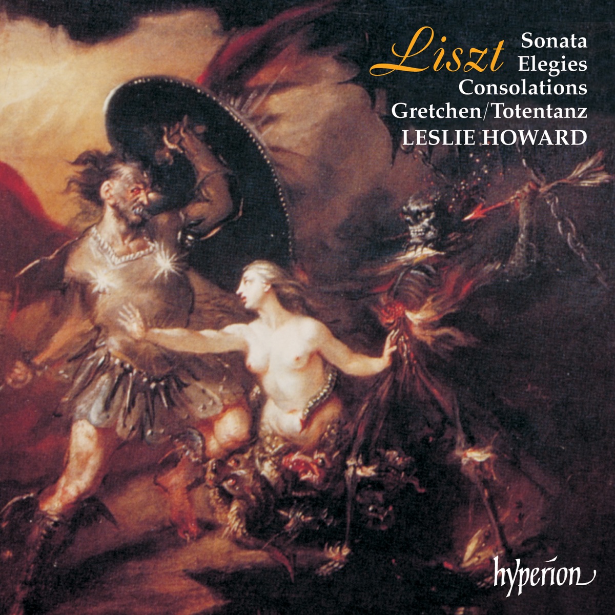 Liszt: Sonata, Elegies & Consolations by Leslie Howard album cover