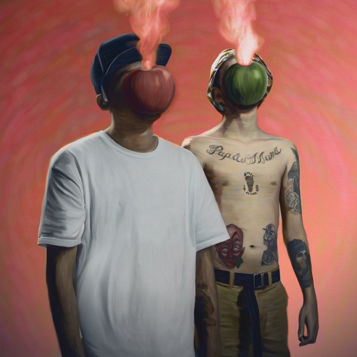 Manzanas a la Vuelta by Doble Porcion, Métricas Frías & Mañas Ru-Fino album cover
