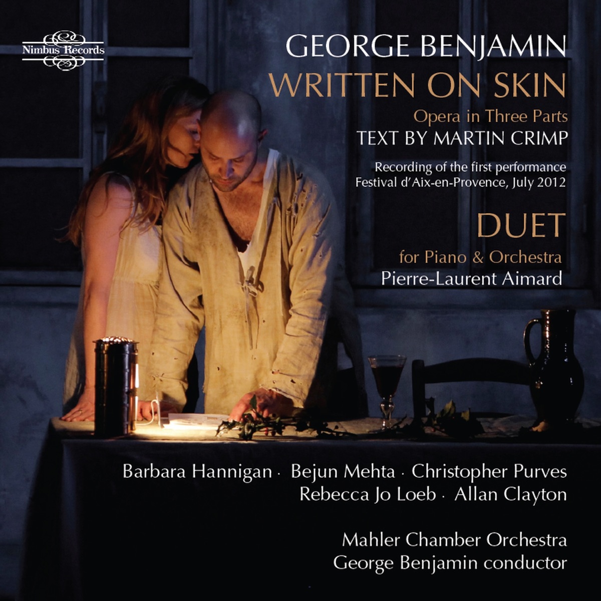 Written on Skin by Barbara Hannigan, George Benjamin, Mahler Chamber Orchestra, Bejun Mehta, Christopher Purves, Rebecca Jo Loeb & Allan Clayton album cover