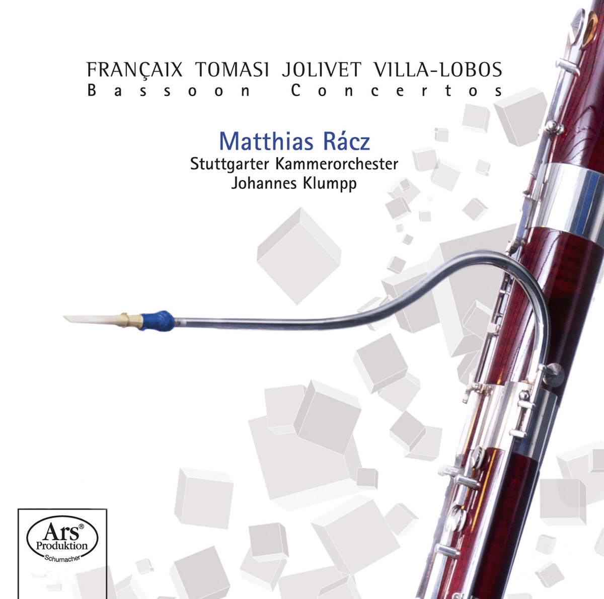 Françaix, Tomasi, Jolivet & Villa-Lobos: Bassoon Concertos by Matthias Racz, Stuttgart Chamber Orchestra & Johannes Klumpp album cover