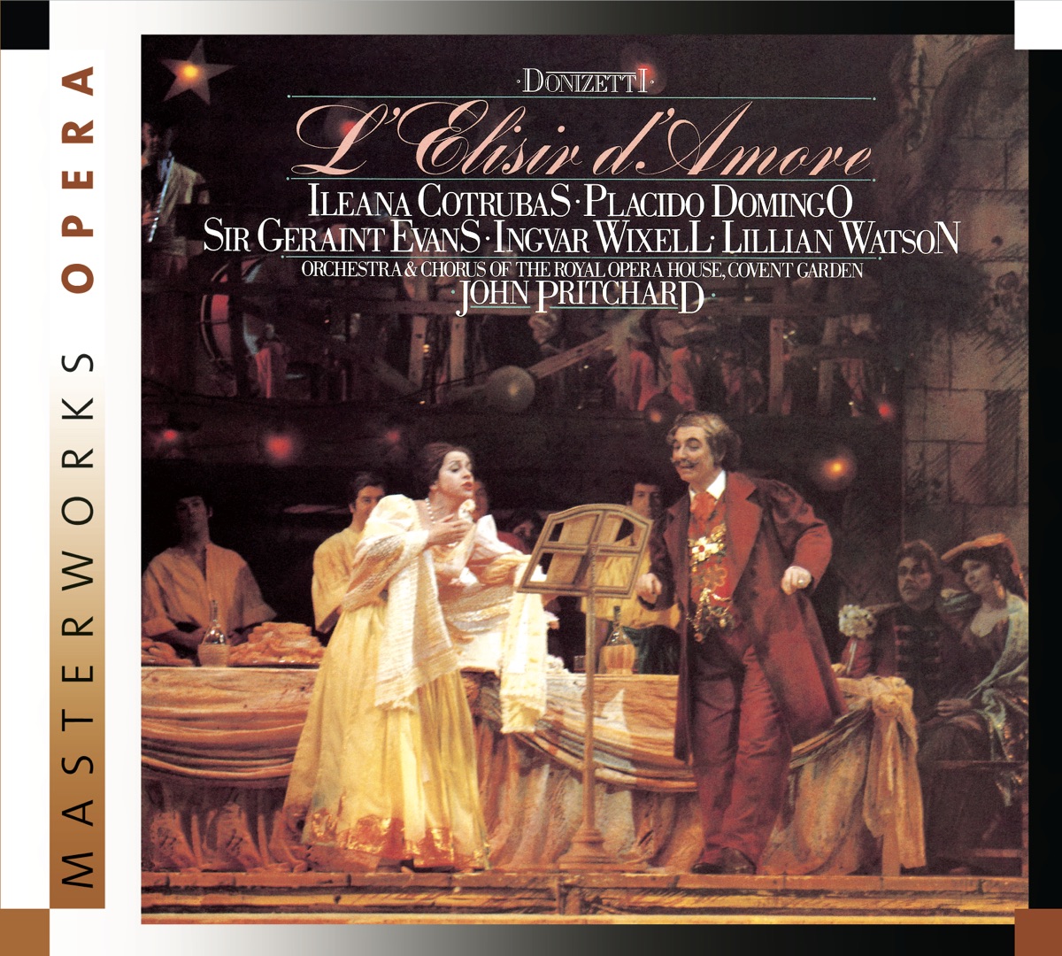 L'Elisir D'Amore by Plácido Domingo & John Pritchard album cover