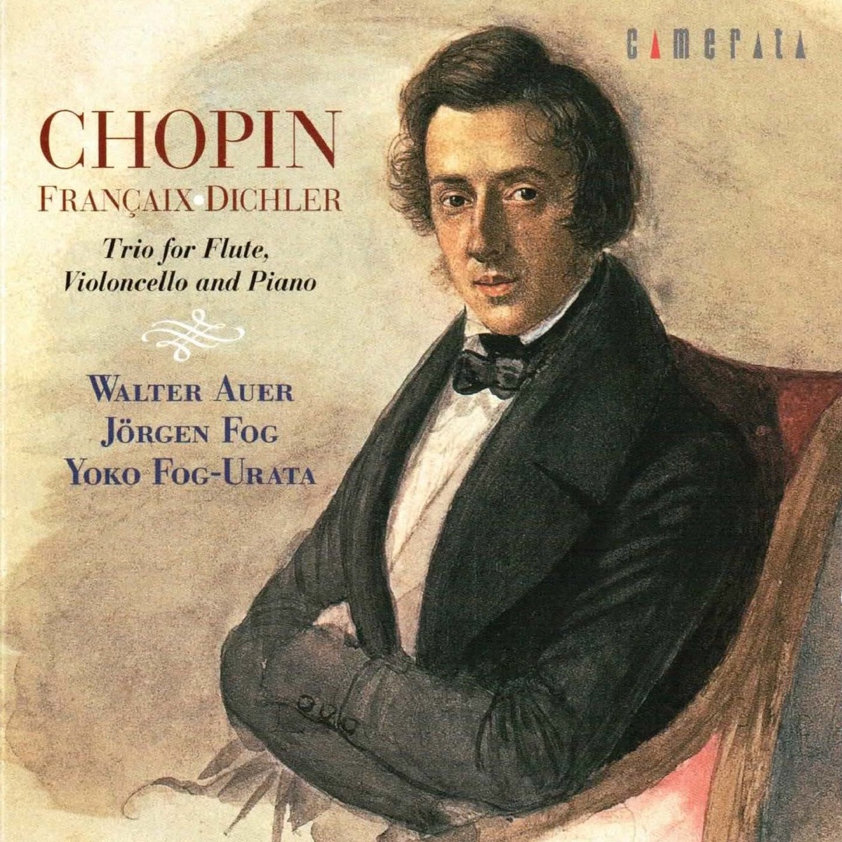 Chopin - Francaix - Dichler: Flute Trios by Walter Auer, Jörgen Fog & Yoko Fog-Urata album cover