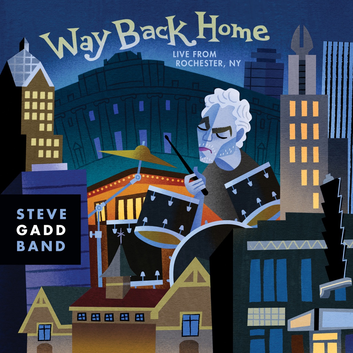 Way Back Home Live at Rochester, NY (feat. Walt Fowler, Larry Goldings, Jimmy Johnson, Michael Landau & Steve Gadd) by Steve Gadd Band album cover